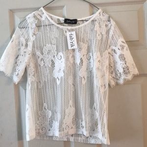 Sheet lace white tshirt
